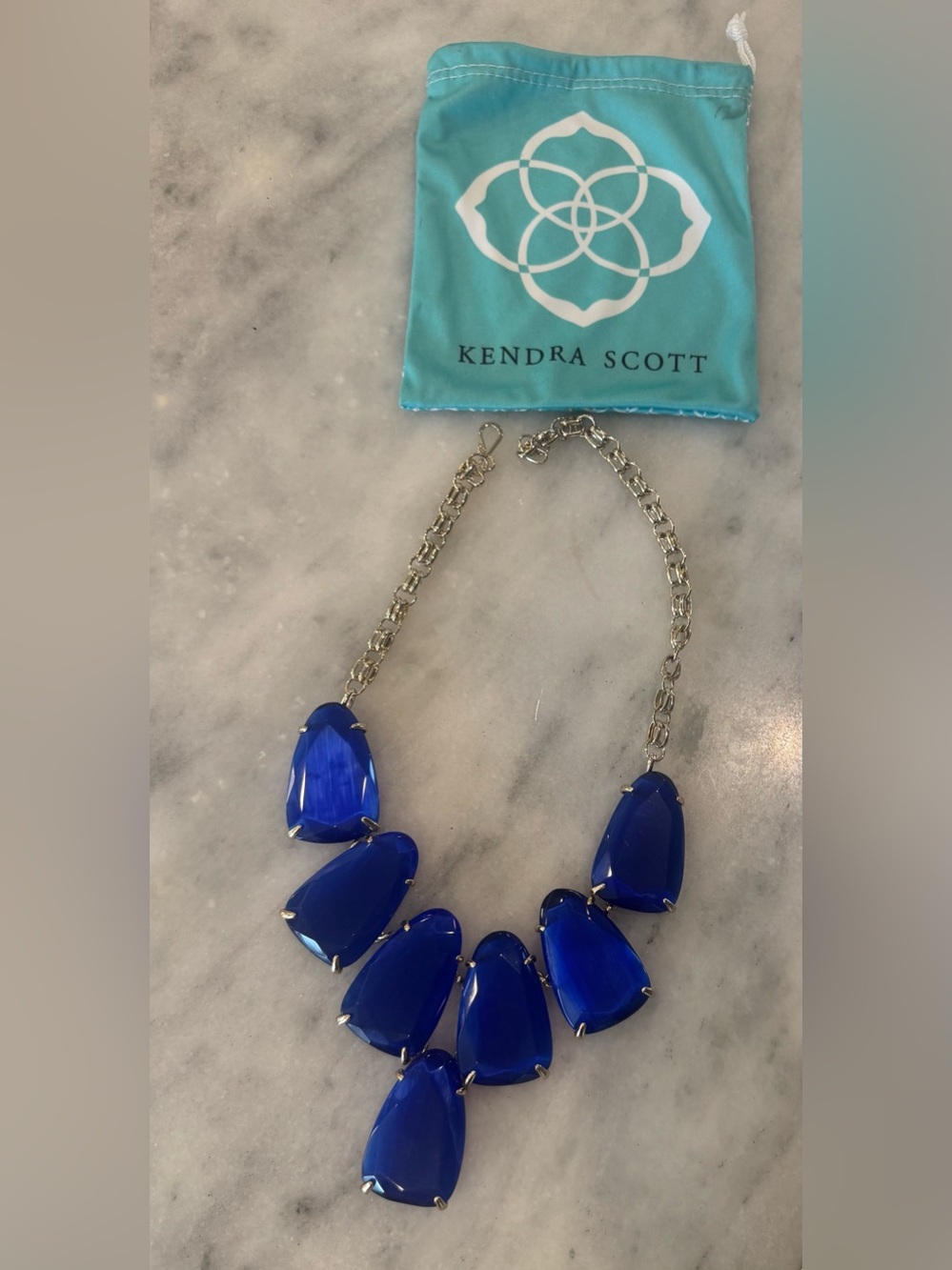 Kendra Scott Cobalt Blue Statement Necklace